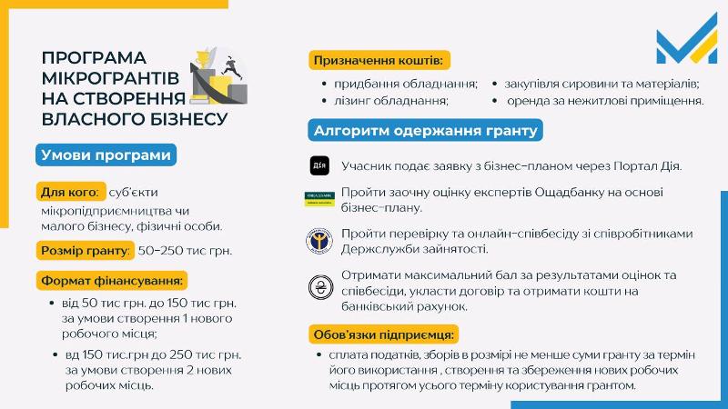 Українці мають шанс отримати 50-250 тисяч гривень від держави для започаткування власної справи