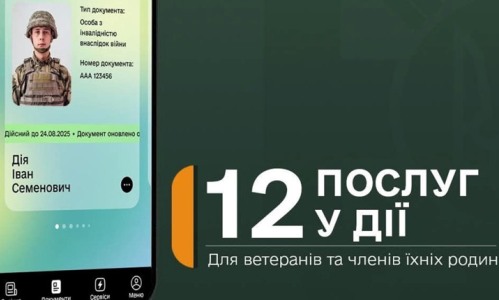 12 послуг для військових, ветеранів та їхніх родин можна буде отримати в Дії