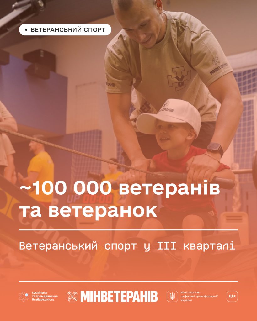 На фото - ілюстрація з текстом про ветеранський спорт