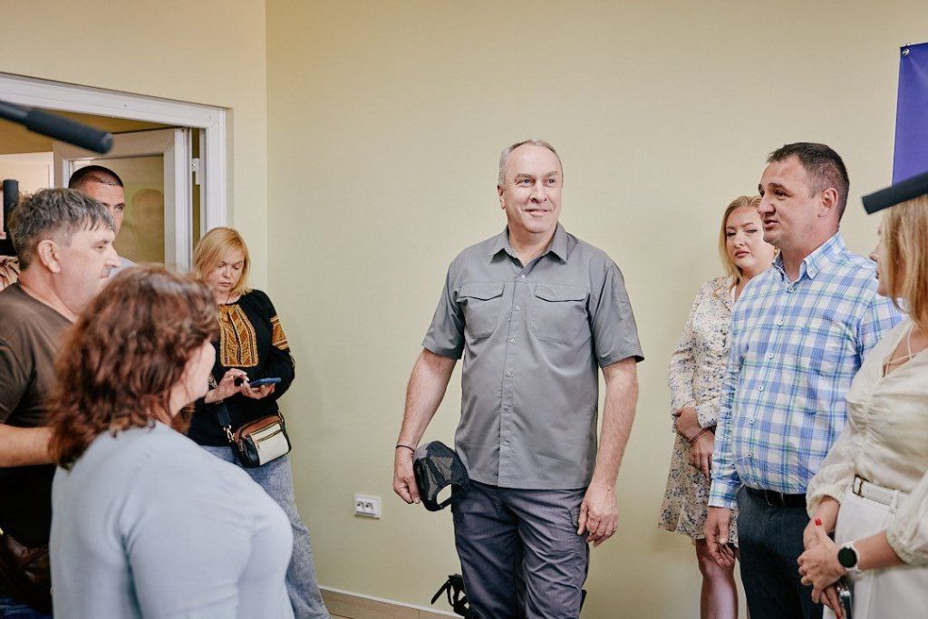 На фото - Ігор Табурець у ветеранському просторі в Корсуні