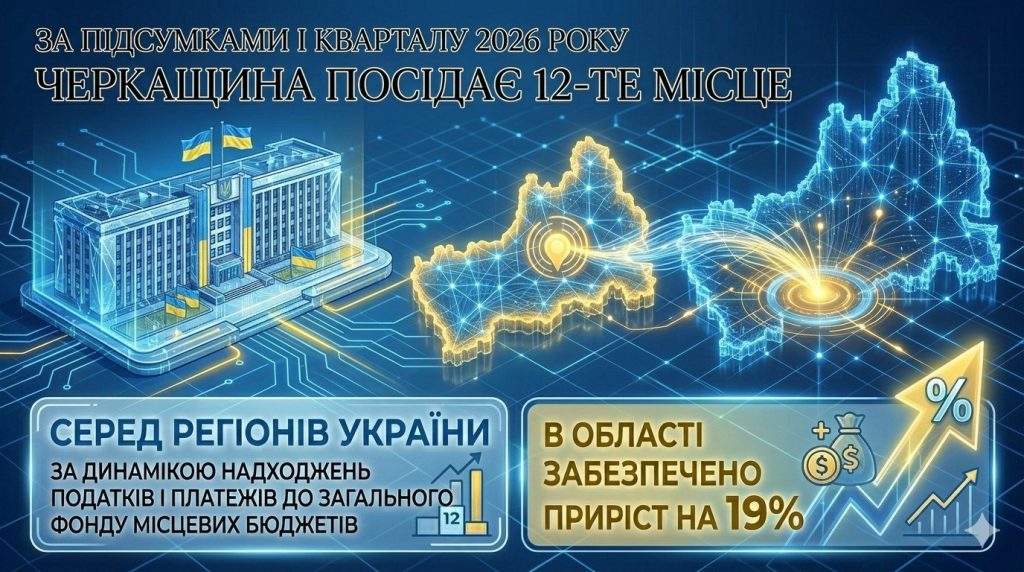 На фото - Черкащина: динаміка надходжень до бюджету