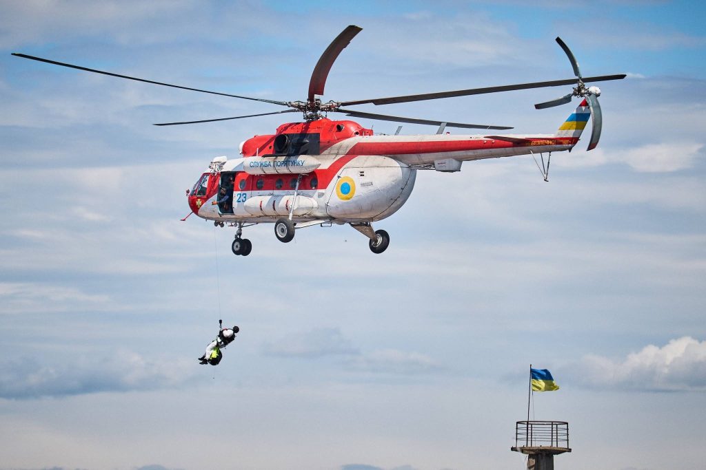 На фото - на Черкащині пройшли масштабні відпрацювання сил і засобів порятунку людей
